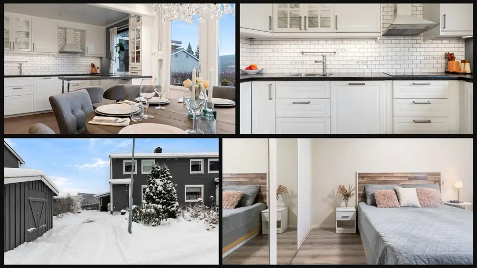 Velkommen til et hyggelig rekkehus på Vangen med herlig stemning og skjermet beliggenhet!